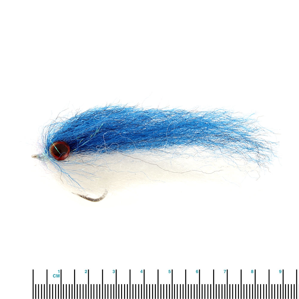 Manic Tackle Project Lucent Minnow Fly Blue/White 2/0 Single