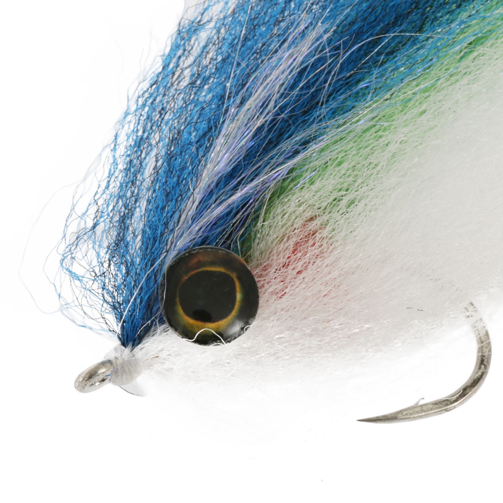 Manic Tackle Project Lucent Baitfish Fly Blue/Charteuse/White 4/0 Single 14cm