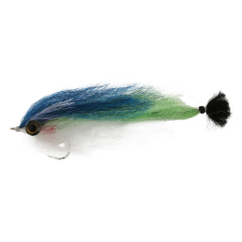 Manic Tackle Project Lucent Baitfish Fly Blue/Charteuse/White 4/0 Single 14cm