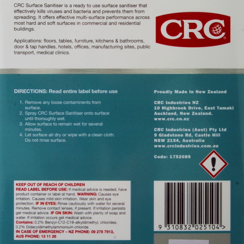 CRC Surface Sanitiser 5L