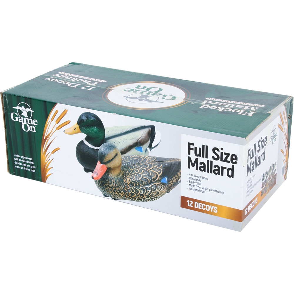 Game On Mallard Decoys 4 Drakes 8 Hens Full Size