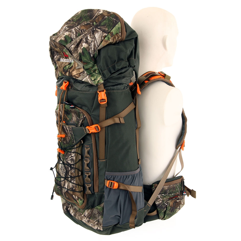 Manitoba Quest Hydration Backpack with Rifle Scabbard 45L Realtree Camo