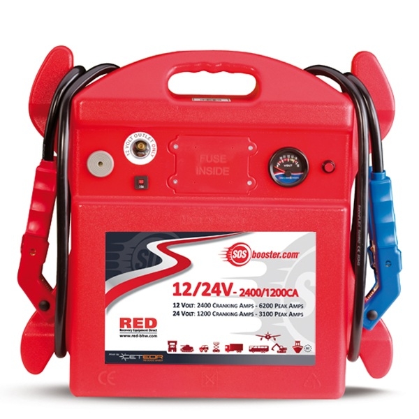 SOS Booster 12/24V-2400/1200CA Portable Jump Starter