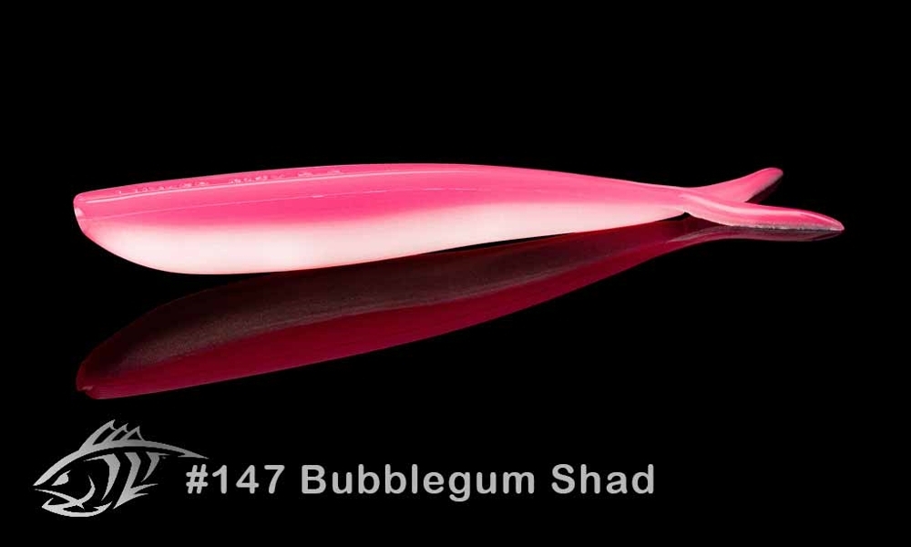 Lunker City Fin-S Fish Soft Bait 18cm Qty 5 Bubblegum Shad