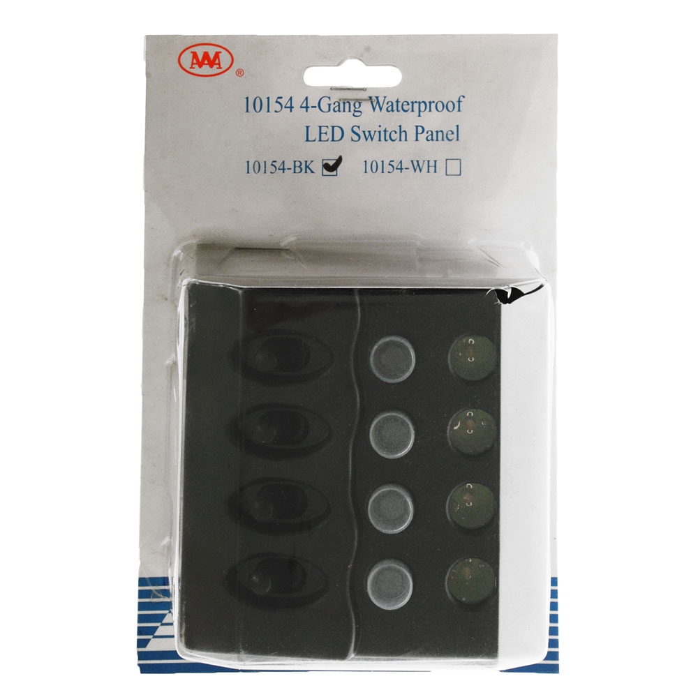 LED 4-Way Switch Panel with 15A Circuit Breakers