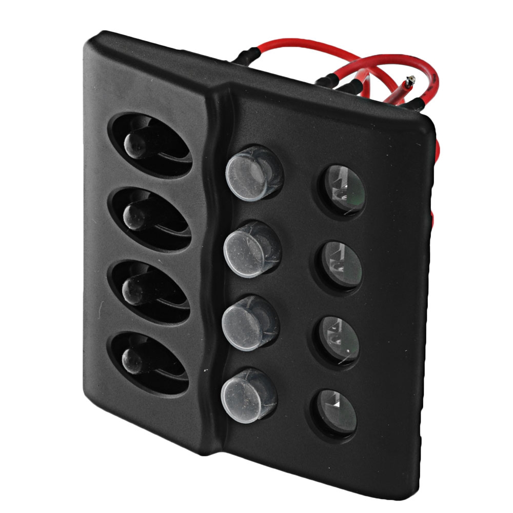 LED 4-Way Switch Panel with 15A Circuit Breakers