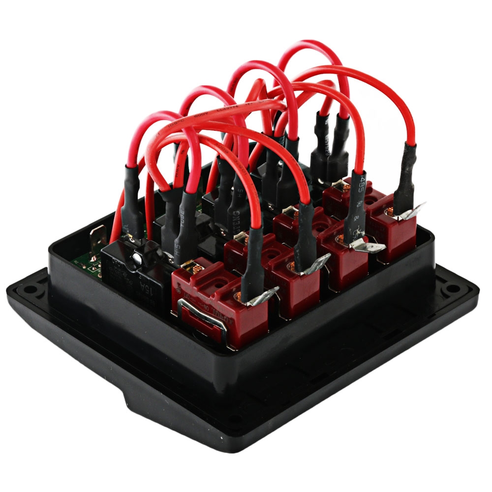 LED 4-Way Switch Panel with 15A Circuit Breakers