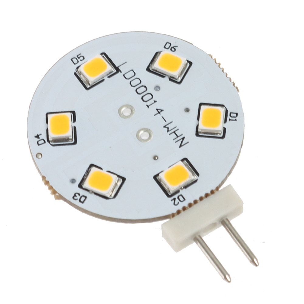 G4 Type 6 LED Bulb Warm White 10-30VDC 1W 100LM Side Pin