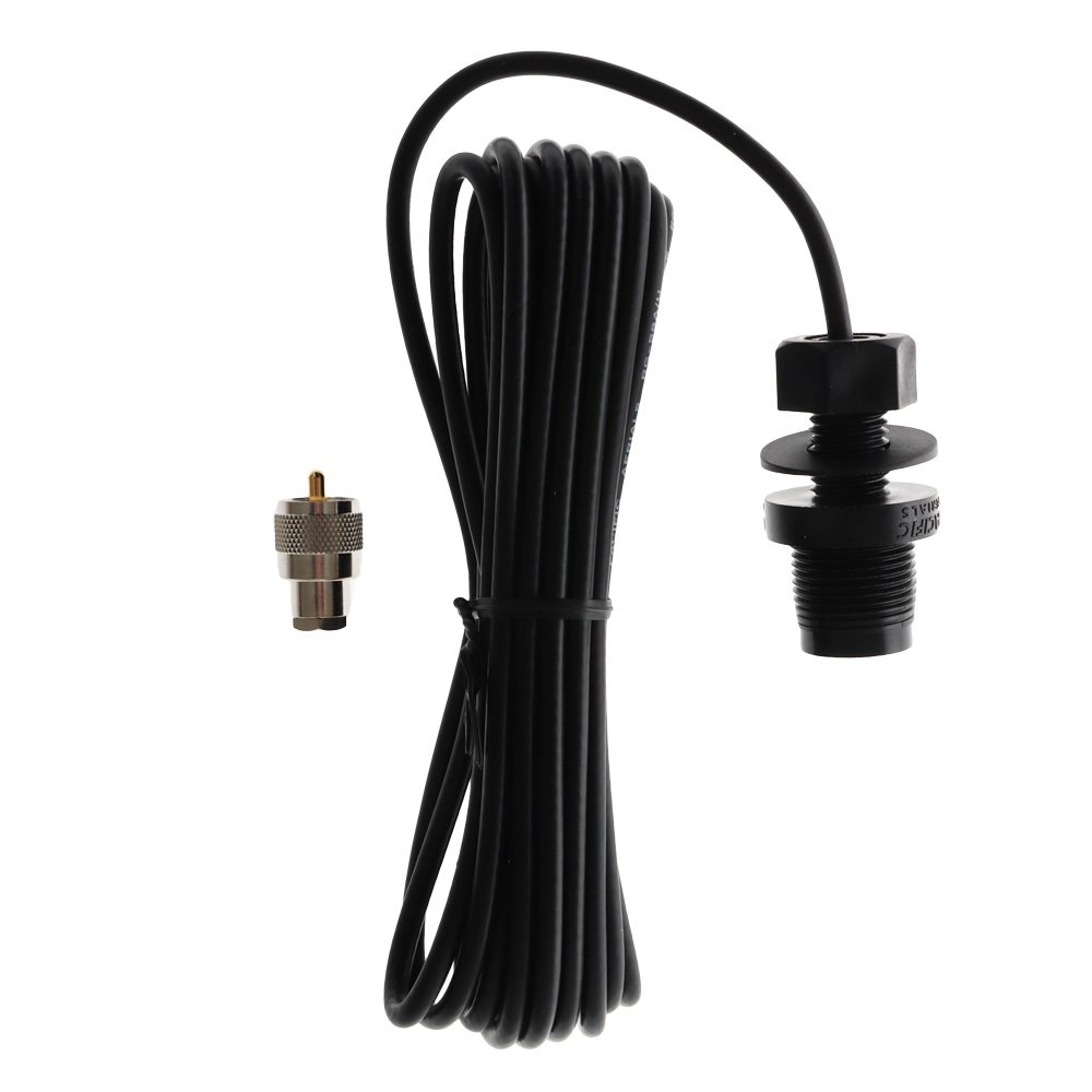 Pacific Aerials SeaMaster Pro Through Deck VHF Antenna Mount with Cable Black