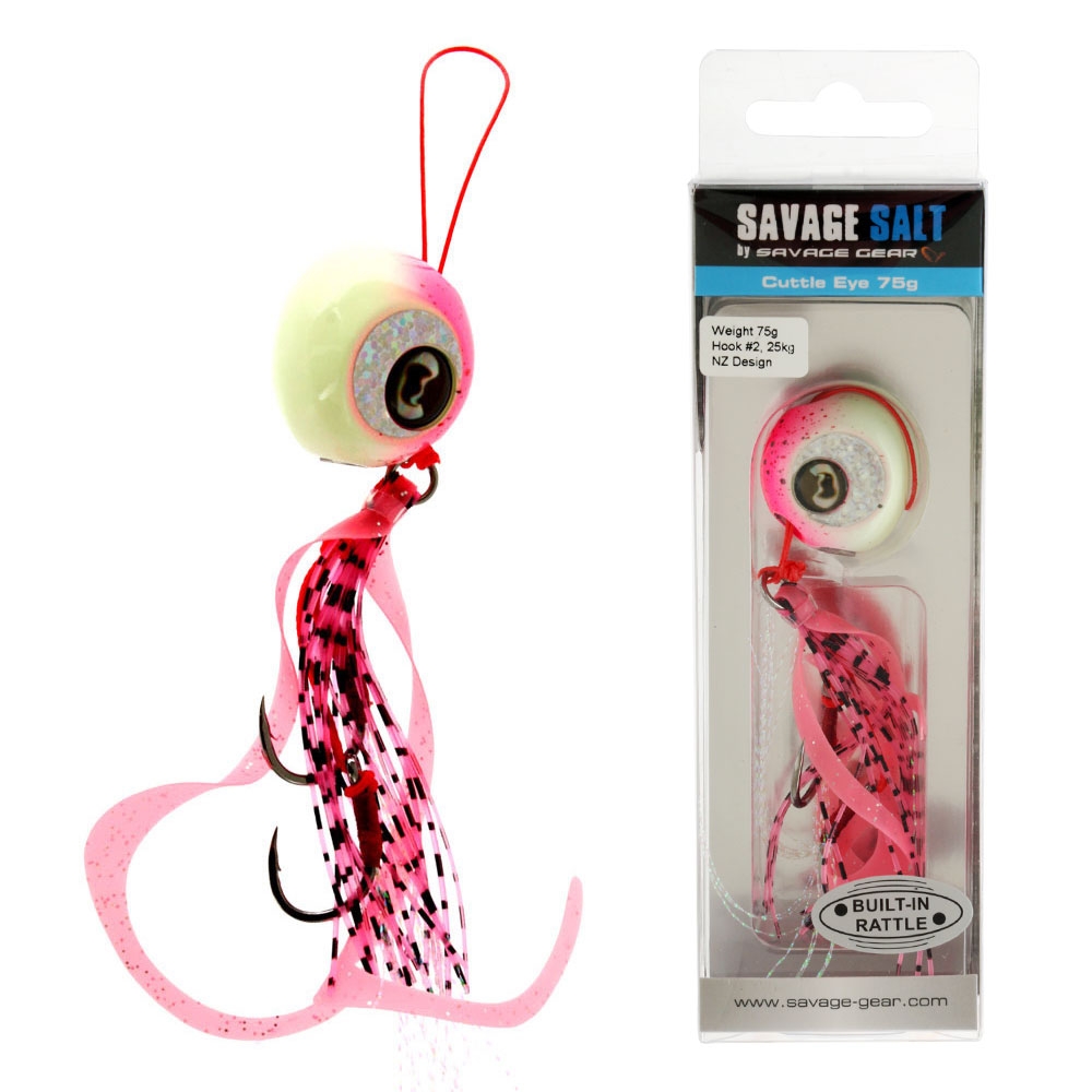 Savage Gear Cuttle Eye Slider Lure 75g Pink Glow Silver