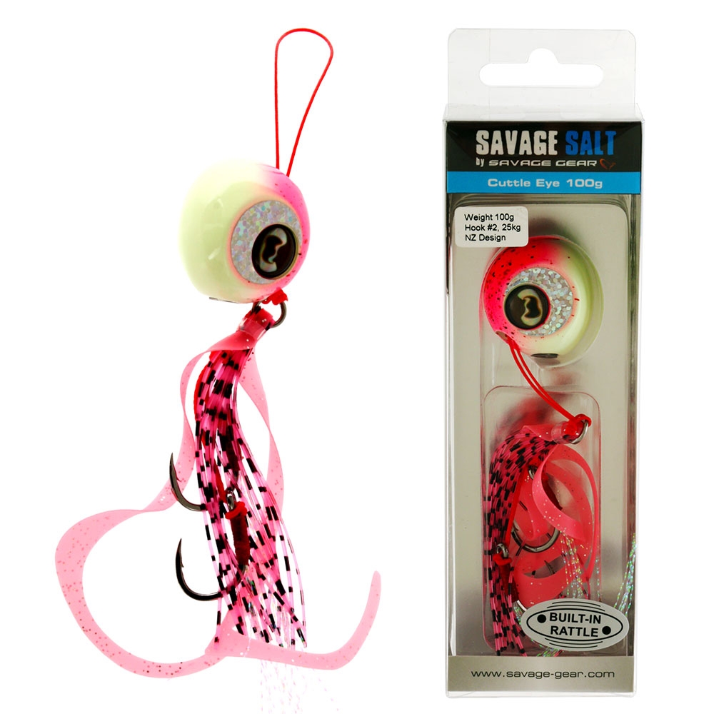 Savage Gear Cuttle Eye Slider Lure 100g Pink Glow Silver
