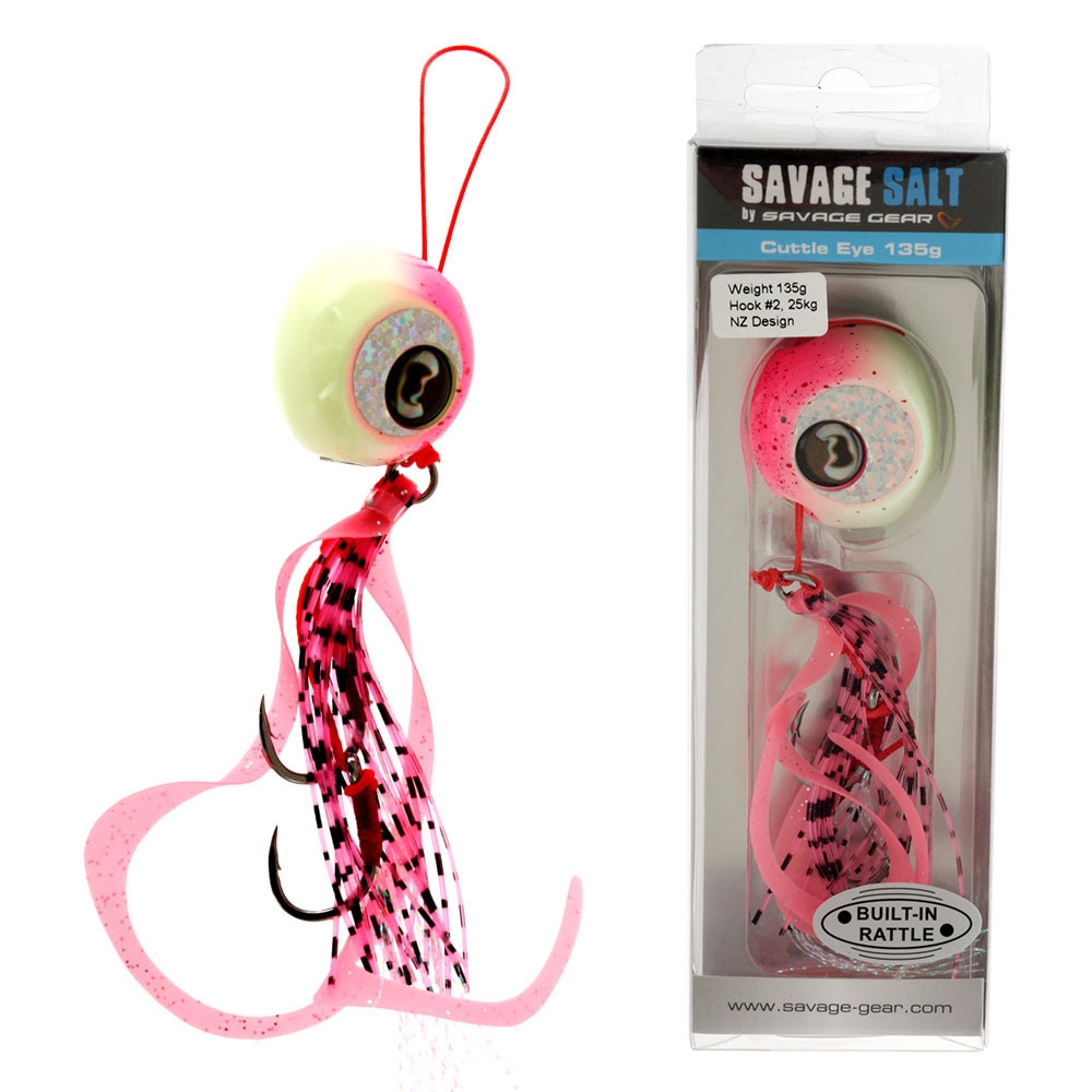 Savage Gear Cuttle Eye Slider Lure 135g Pink Glow Silver