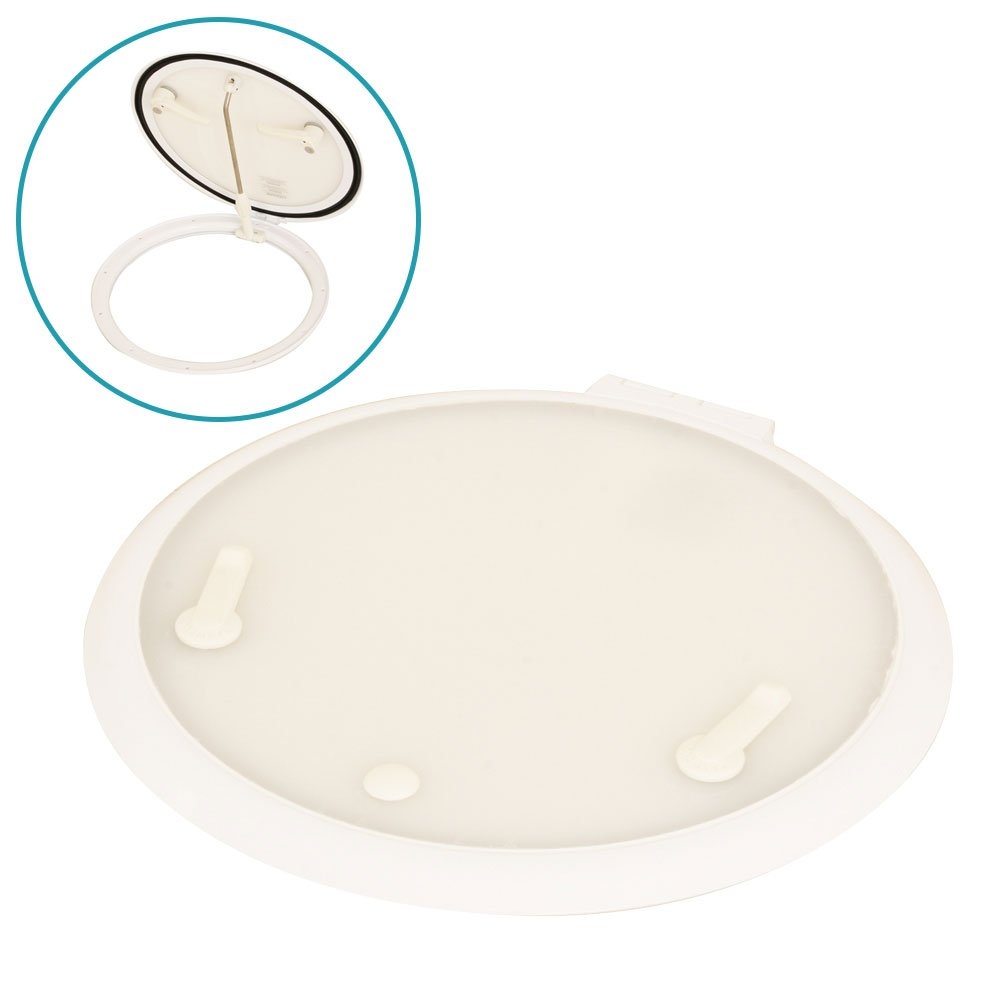 Maxwell Circular Waterproof Sealed Boat Hatch White 400mm UV Resistent