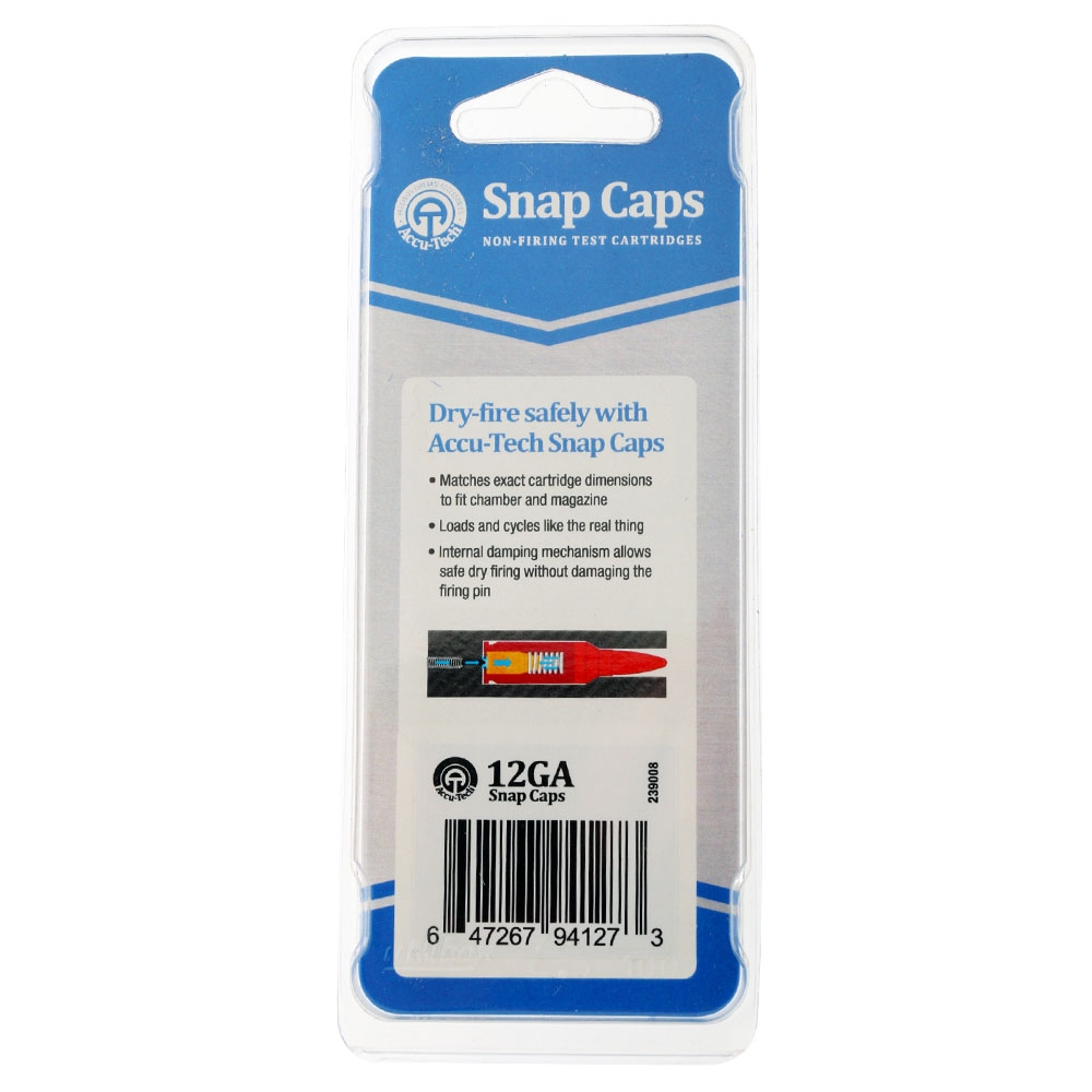 Accu-Tech Snap Caps Non-Firing Test Cartridge 12ga Classic Qty 2