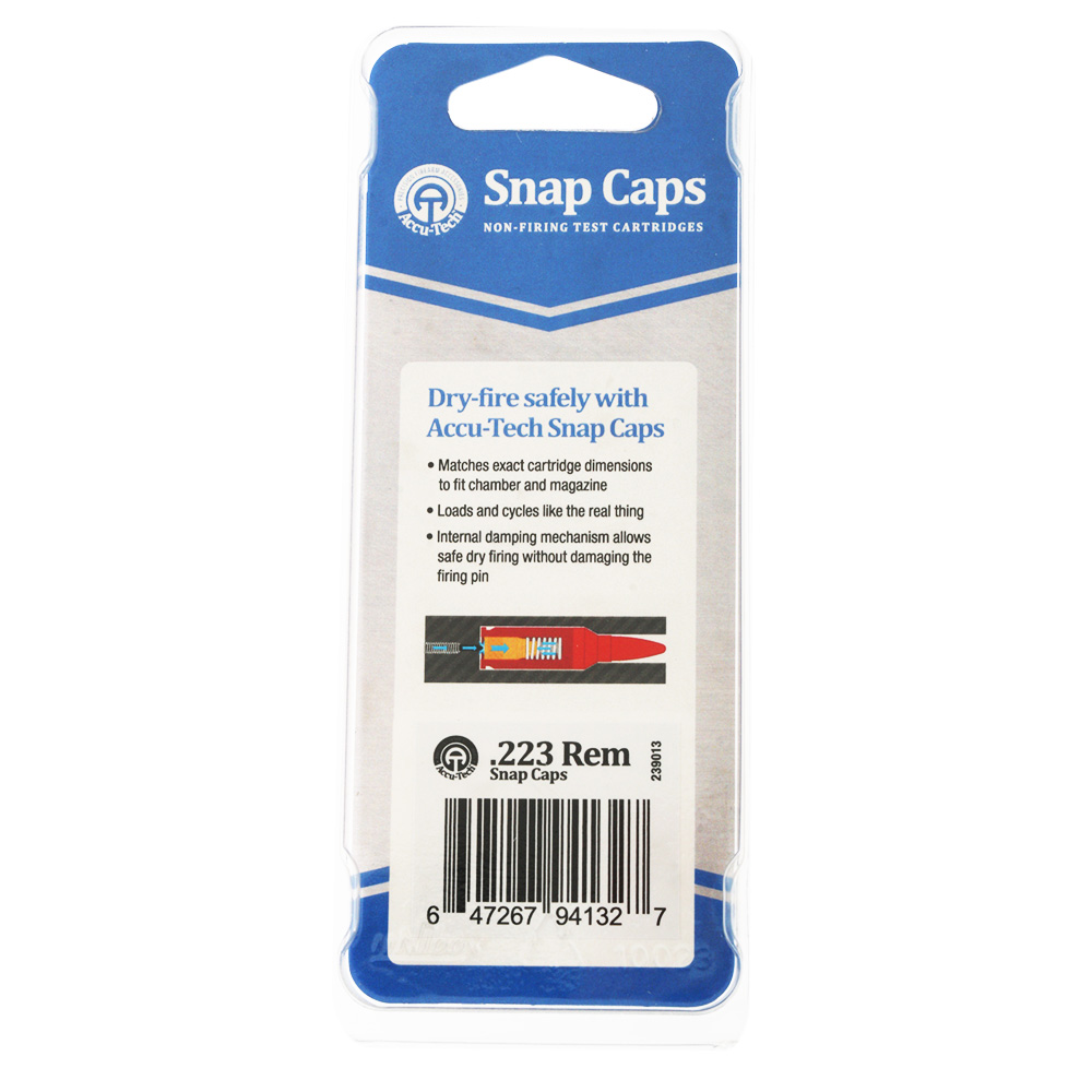 Accu-Tech Snap Caps Non-Firing Test Cartridge 223 Rem Qty 2