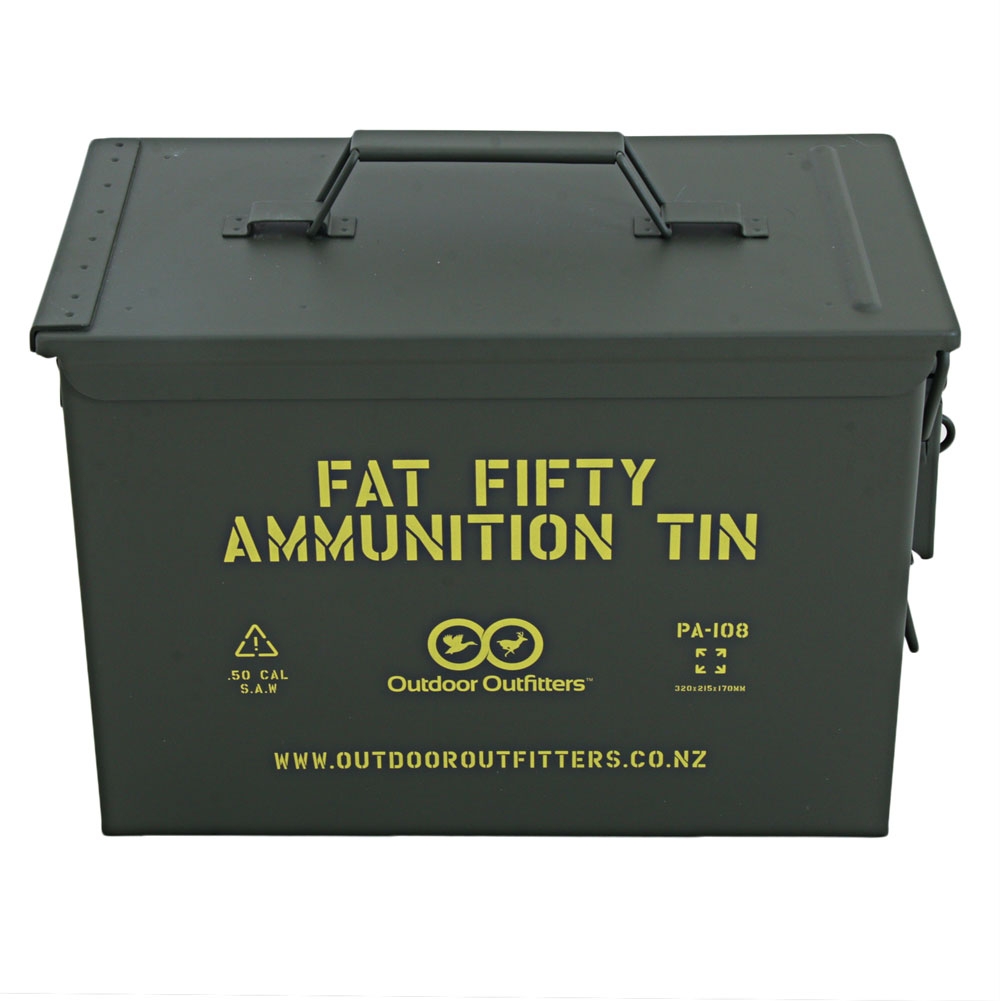 Outdoor Outfitters Fat Fifty Ammo Box with Padlock Latch X1