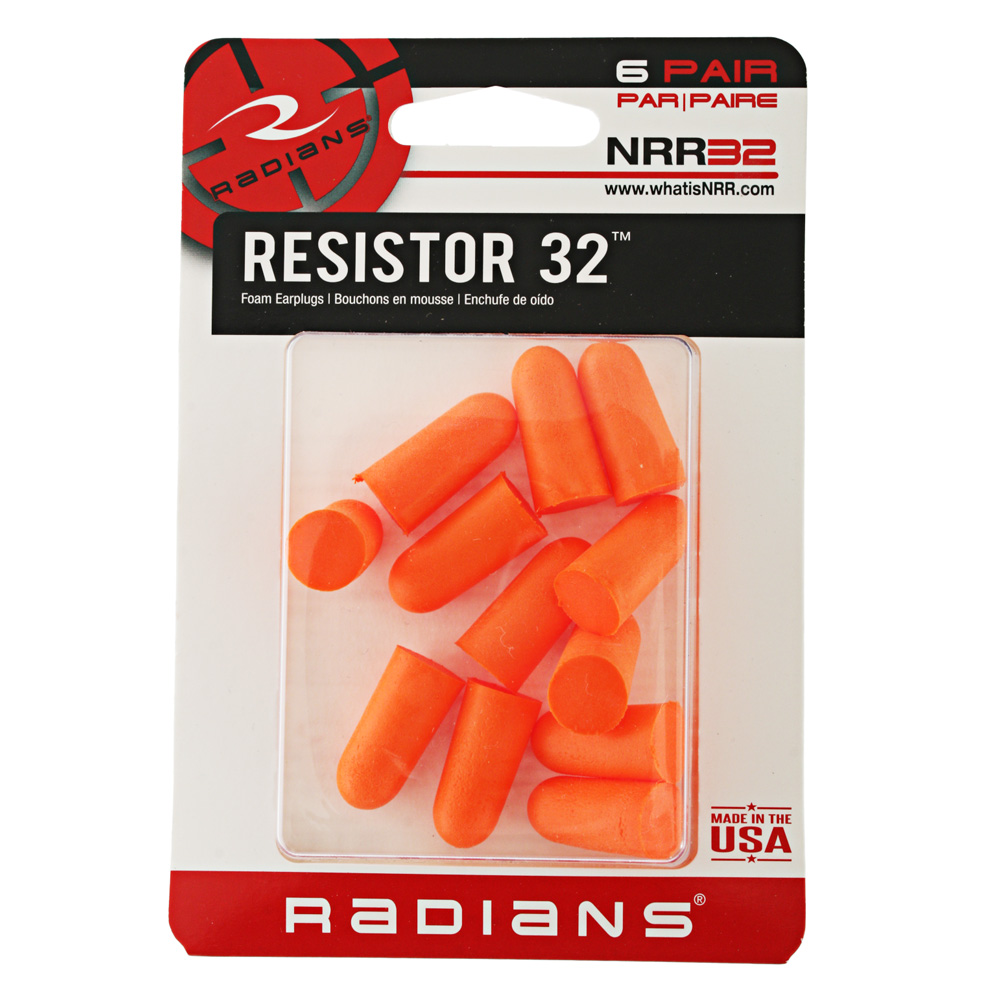 Radians Foam Earplugs 6 Pairs