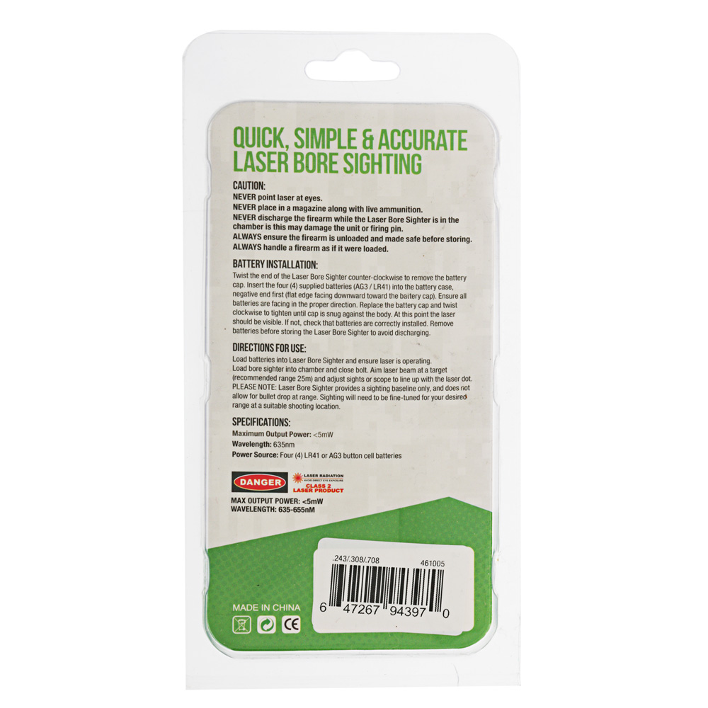 Night Saber Cartridge Laser Bore Sighter 223