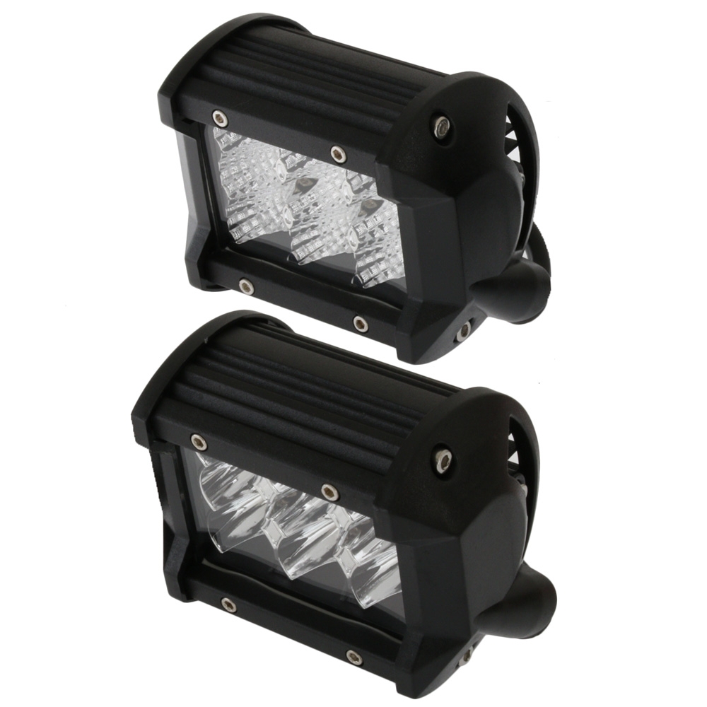 Night Saber Spot and Flood LED Boat Driving Lights Set 2000 Lumens