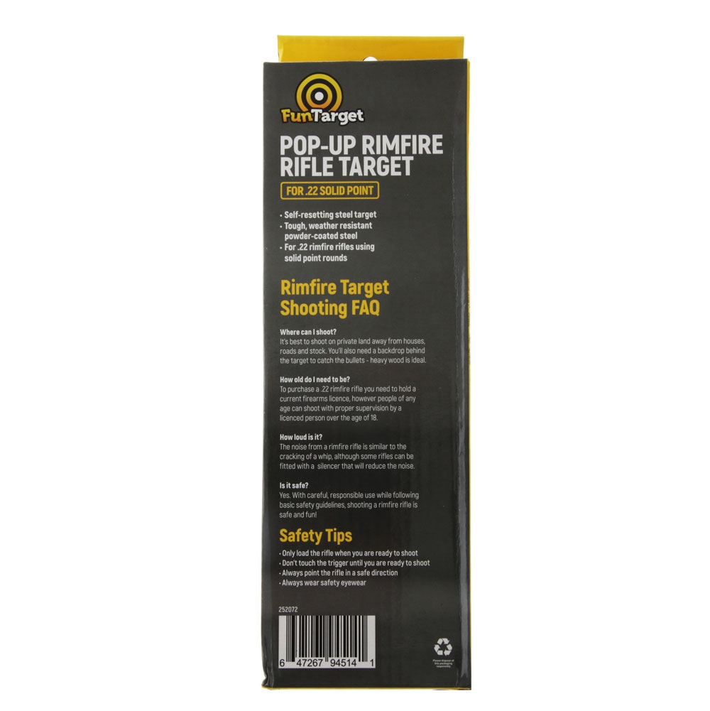 Fun Target Pop-Up Rimfire Rifle Target