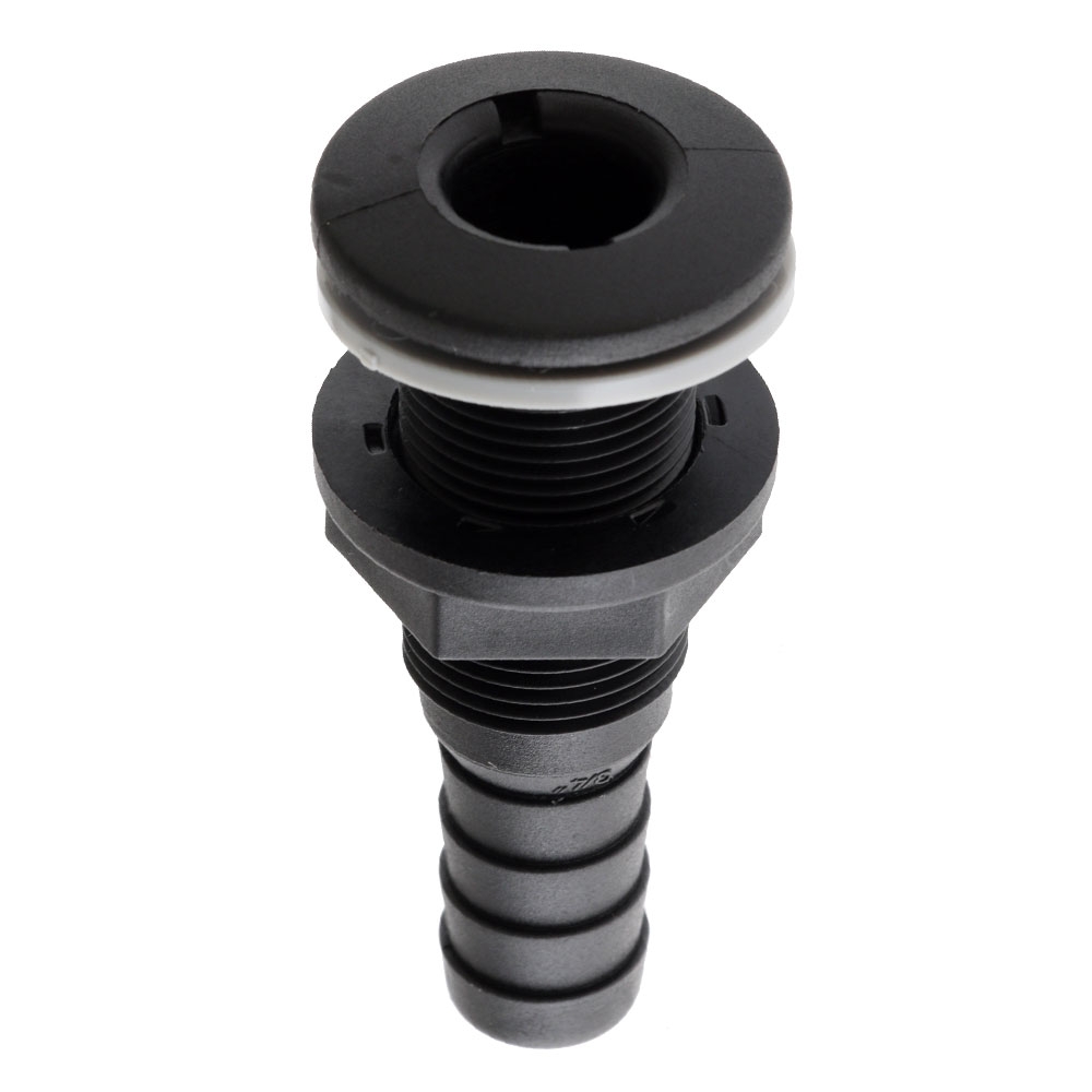 TruDesign Skin Fitting with Tail 19mm 3/4in BSP Black