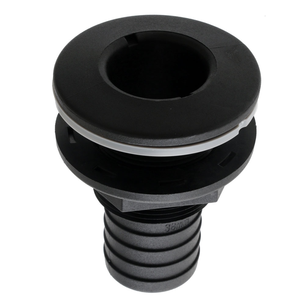 TruDesign Skin Fitting with Tail 38mm 1-1/2in BSP Black