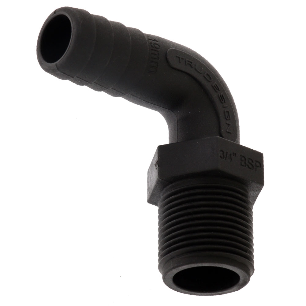TruDesign Hose Tail - Male Long Thread 90-Degree