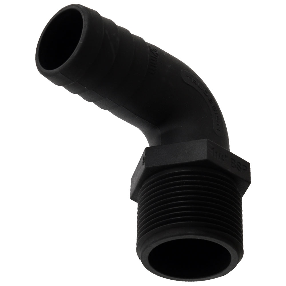 TruDesign Hose Tail - Male Long Thread 90-Degree