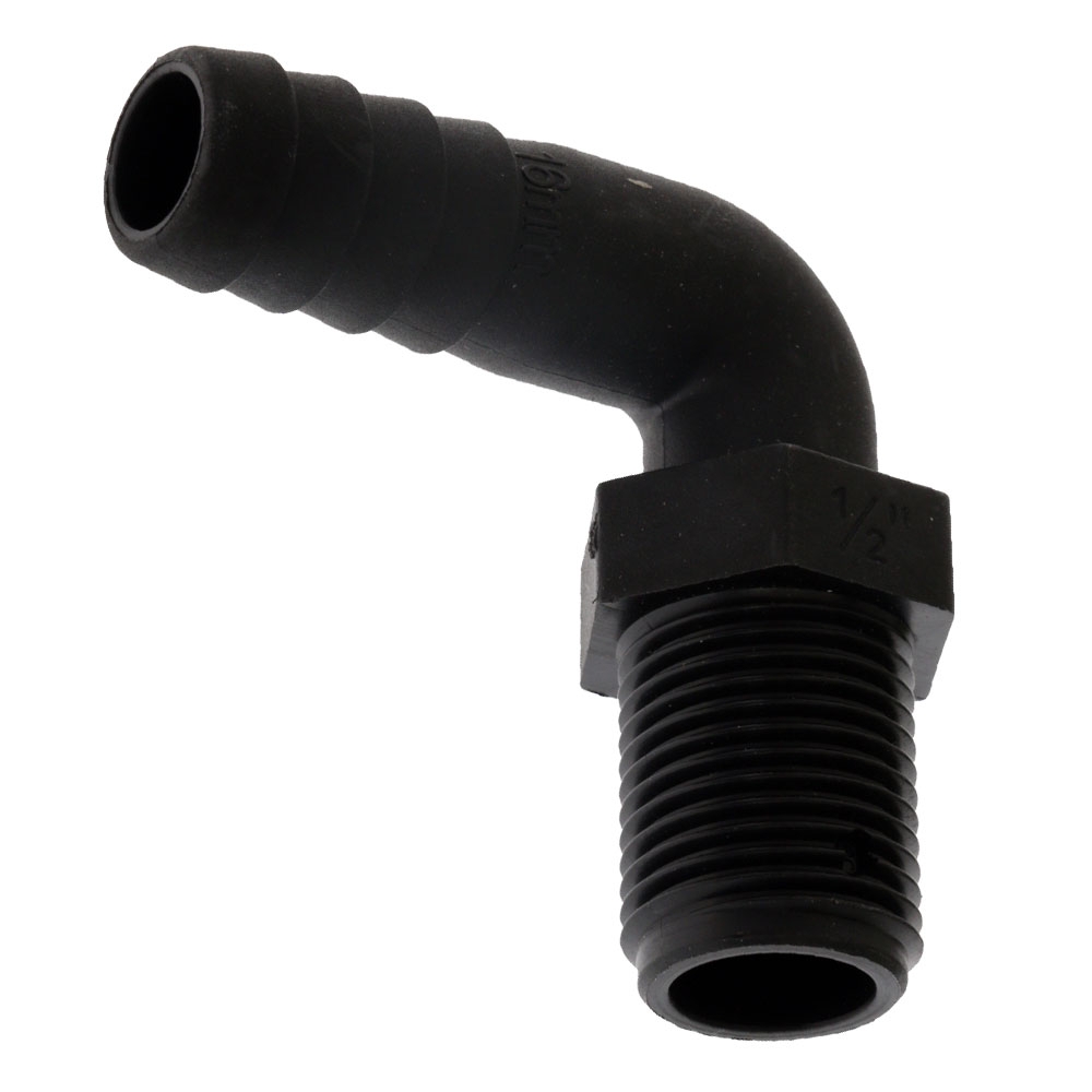 TruDesign Hose Tail - Male Long Thread 90-Degree