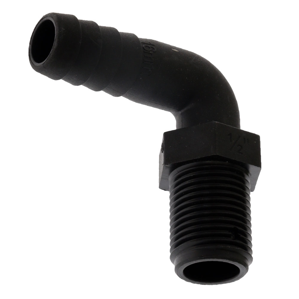TruDesign Hose Tail - Male Long Thread 90-Degree 1/2in BSP 16mm