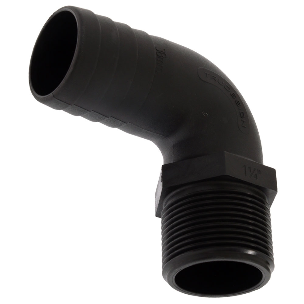 TruDesign Hose Tail - Male Long Thread 90 degrees 1-1/4in BSP Thread 38mm