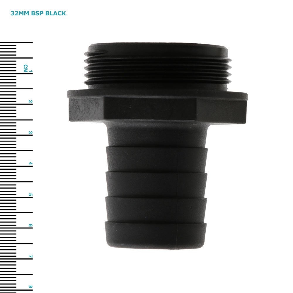 TruDesign Aquavalve Hose Tail Black