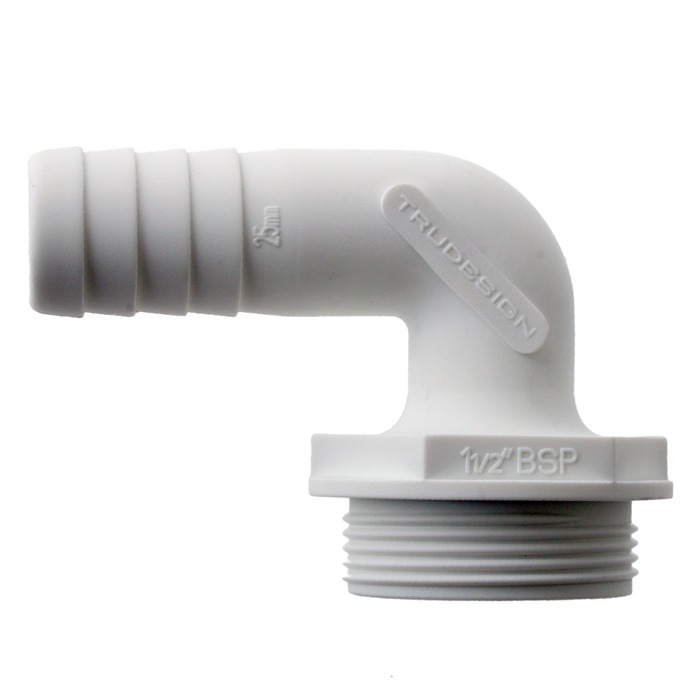 TruDesign Aquavalve Tail Angled 90-deg 25mm White