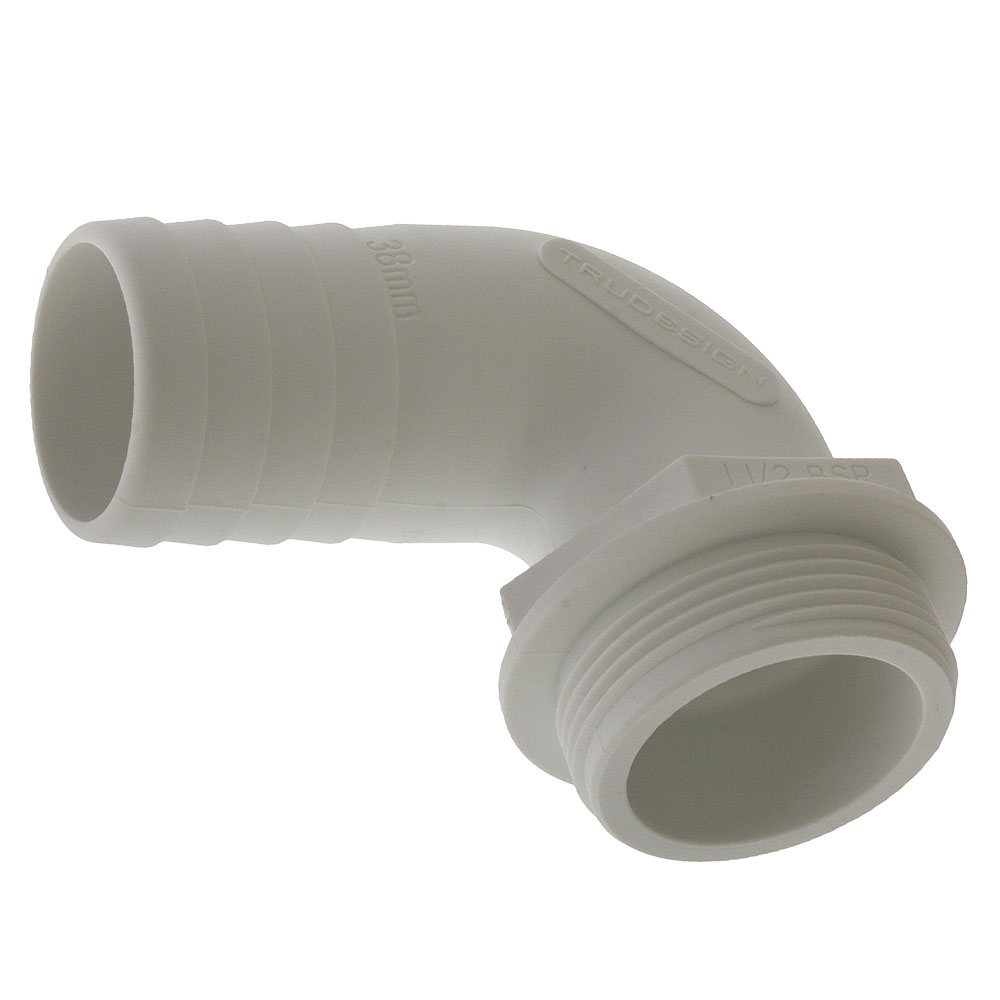 TruDesign Aquavalve Tail Angled 90-deg 38mm White