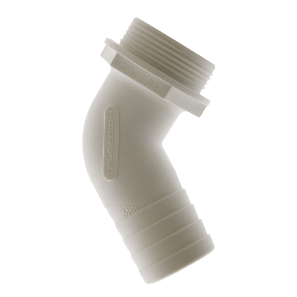 TruDesign Aquavalve Tail Angled 120-deg 38mm White