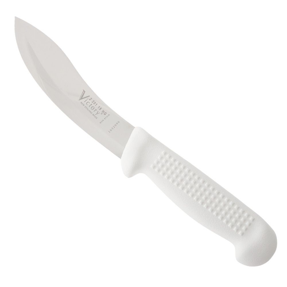 Victory 2/201 Hollow Ground Sheep Skinning Knife White Handle 15cm