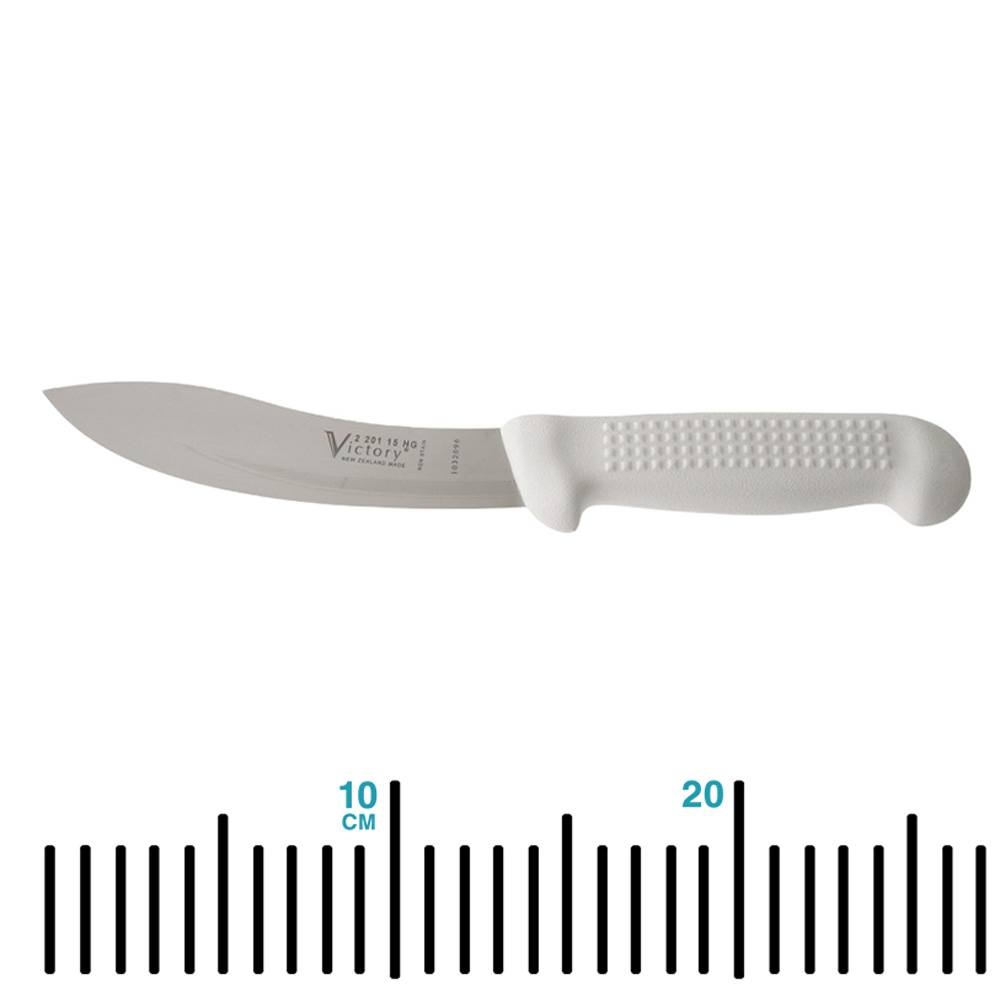 Victory 2/201 Hollow Ground Sheep Skinning Knife White Handle 15cm