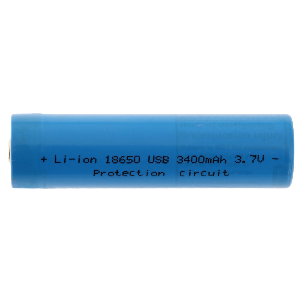 18650 USB Rechargeable Battery 3.7V 3400mah