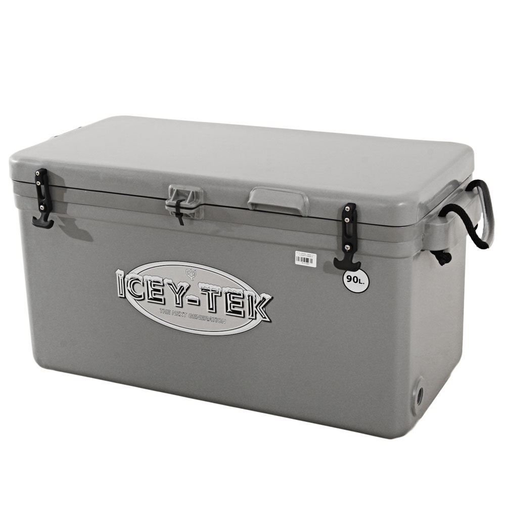 Icey-Tek Long Chilly Bin 90L Light Grey