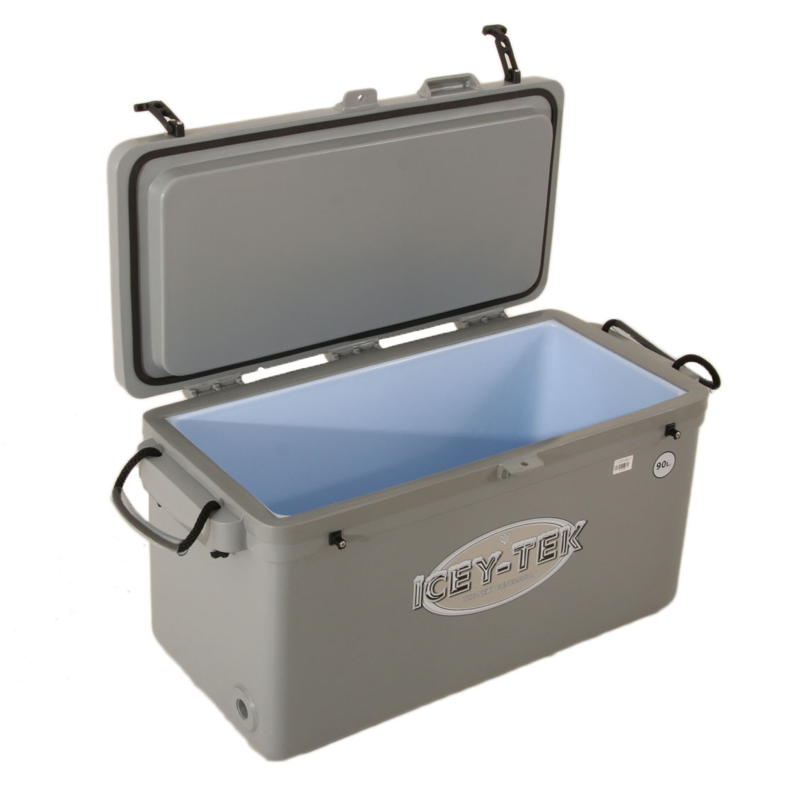Icey-Tek Long Chilly Bin 90L Light Grey
