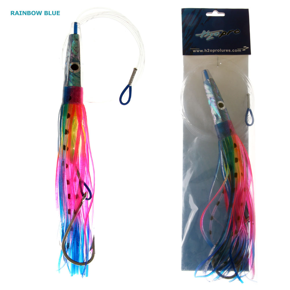 H2O Pro Kamara Wahoo/Tuna Lure Rigged 305mm Rainbow Blue