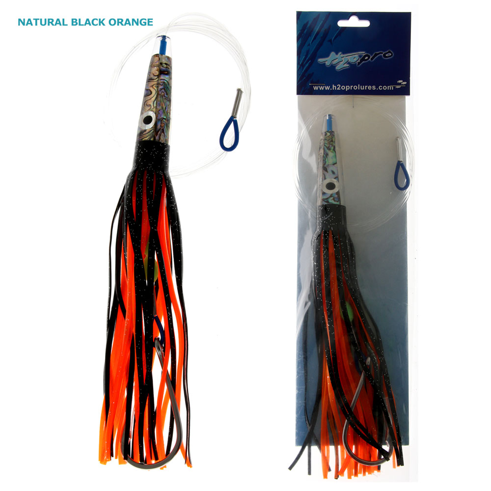 H2O Pro Kamara Wahoo/Tuna Lure Rigged 305mm Natural Black Orange