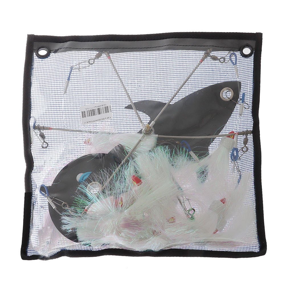 H2O Pro Dredge 12in Mylar Witch with Teaser Towline and Tuna Chaser