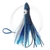 H2O Pro Weighted Trolling Feather Octopus 12cm 15g Blue/White