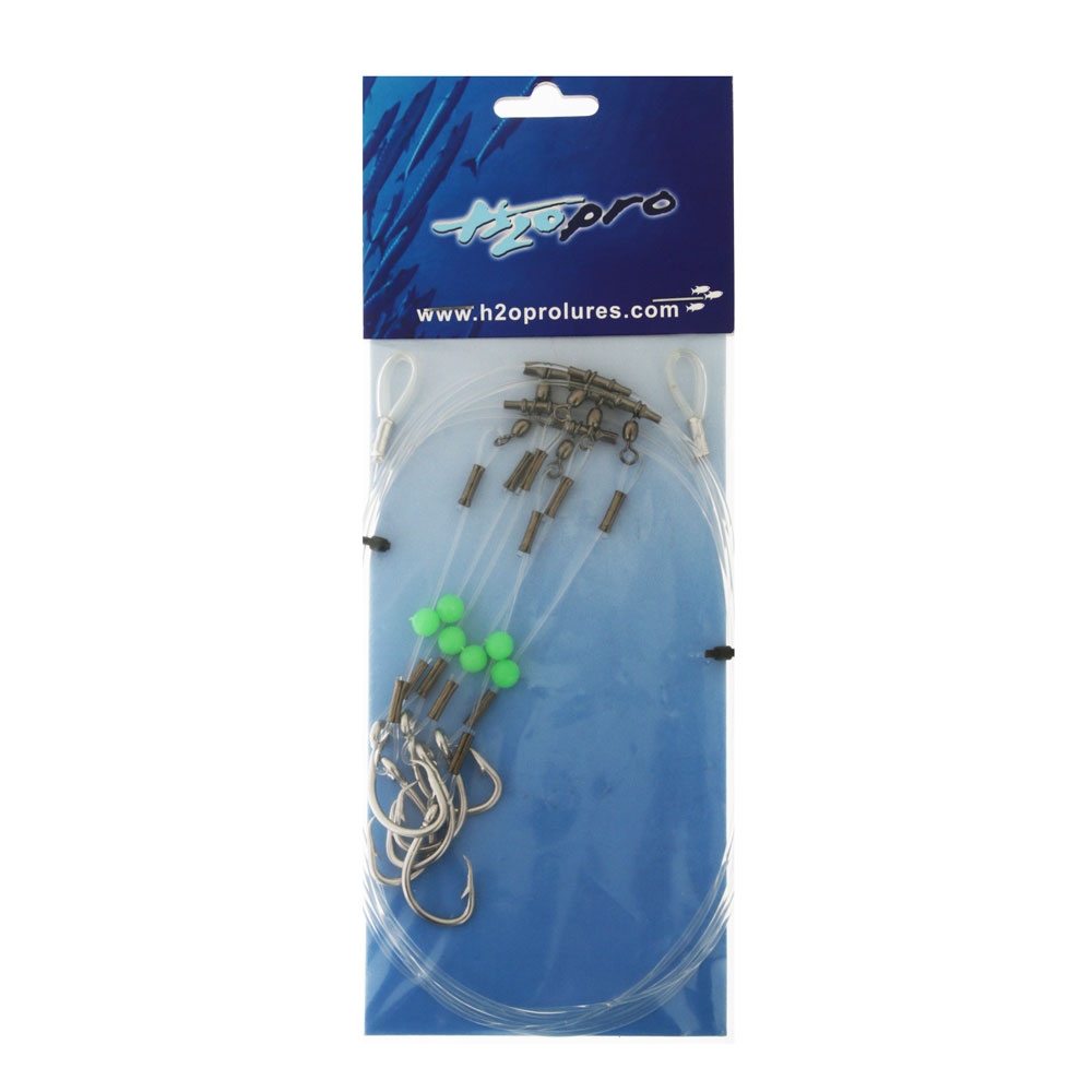 H2O Pro 6-Hook Dropper Rig with Stainless Circles 8/0