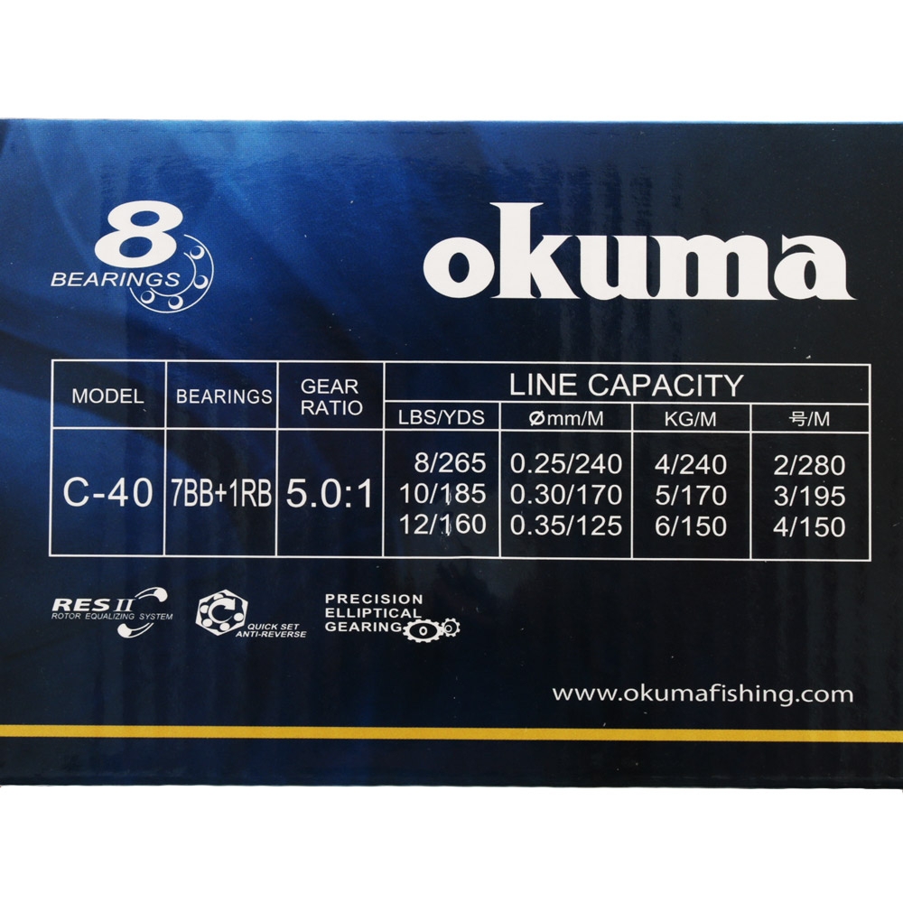 Okuma Ceymar 40B Spinning Reel with Braid White