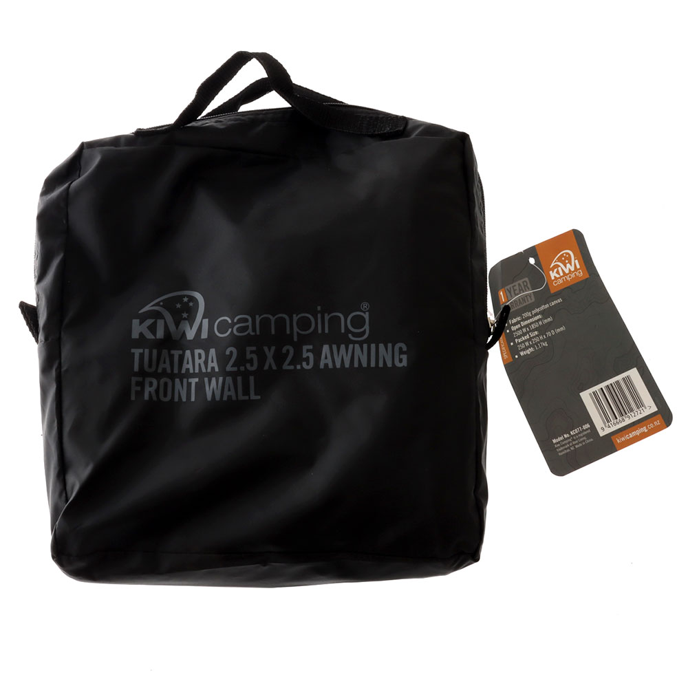 Kiwi Camping Tuatara Front Wall for Side Awning 2.5m