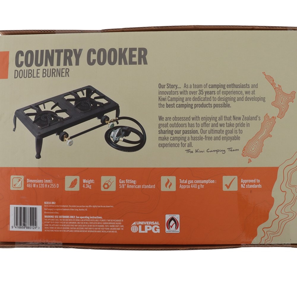 Kiwi Camping Double Burner Country Cooker