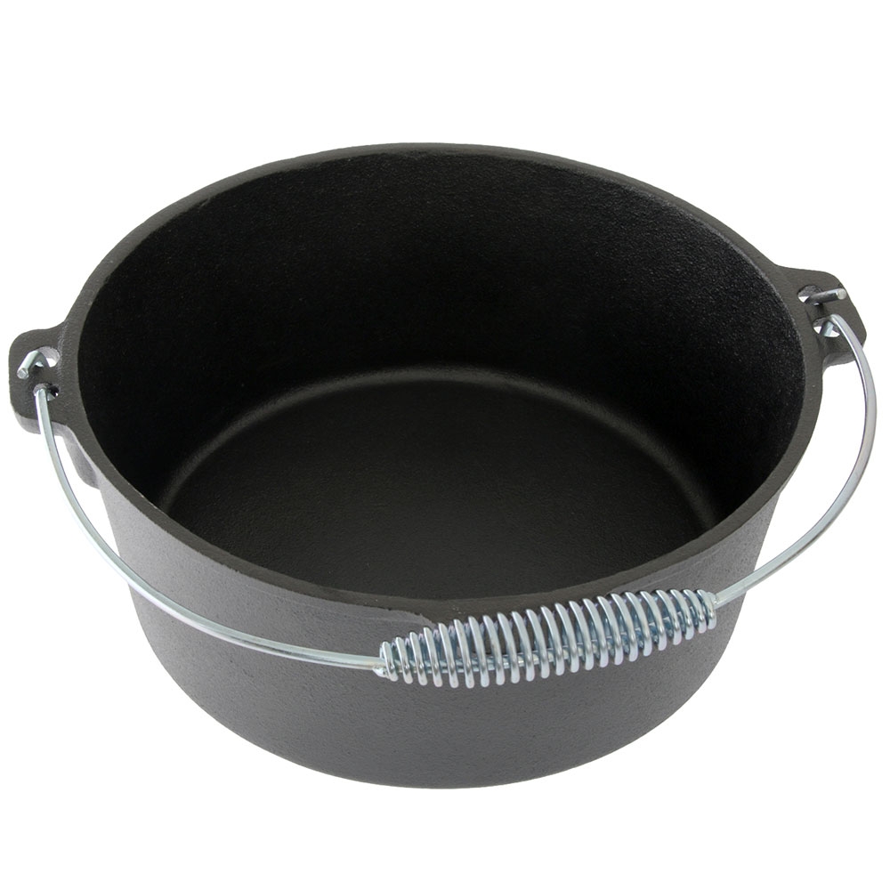 Charmate Round Cast Iron Camp Oven 4.5 Quart