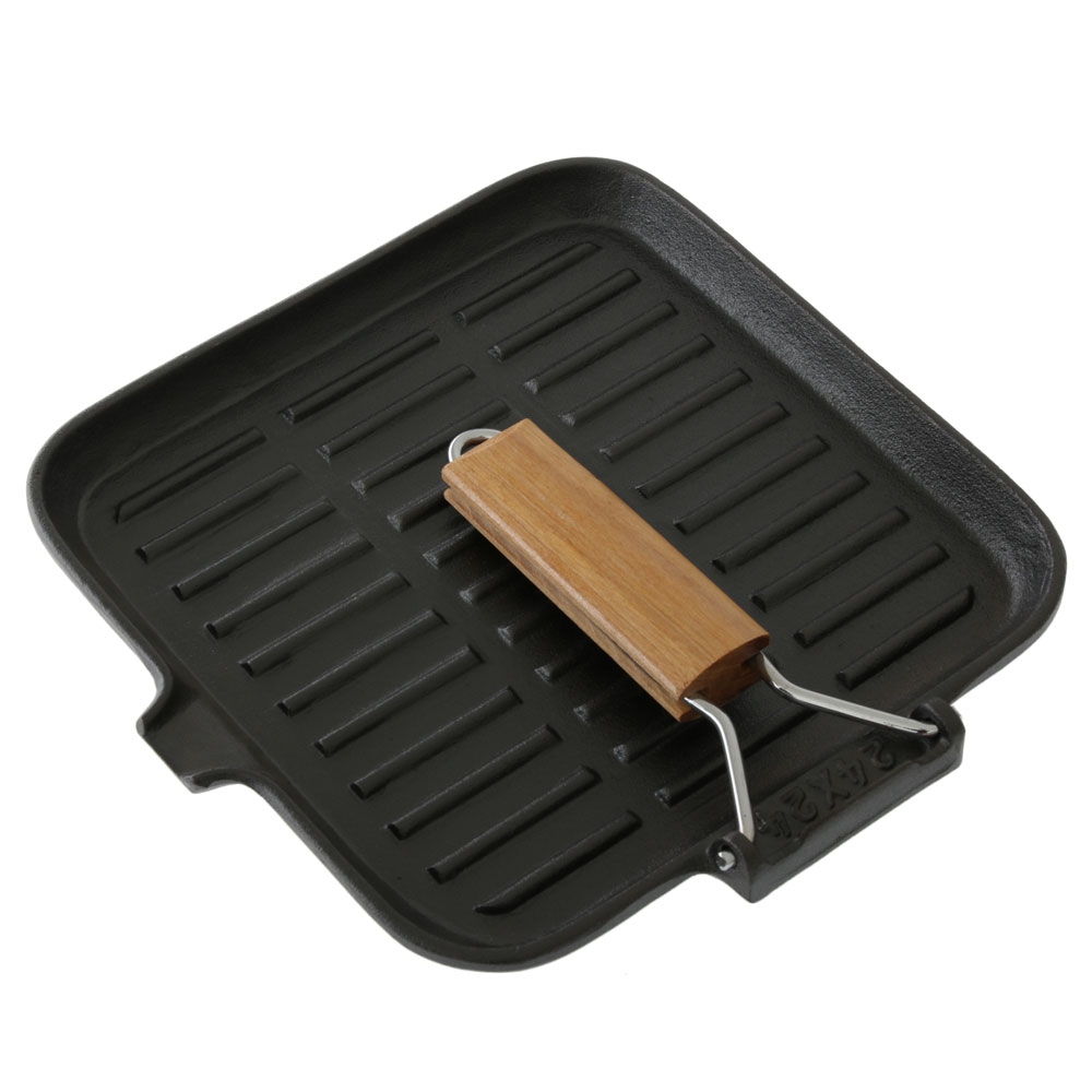 Charmate Folding Square Cast Iron Frying Pan 24cm